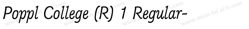 Poppl College (R) 1 Regular字体转换